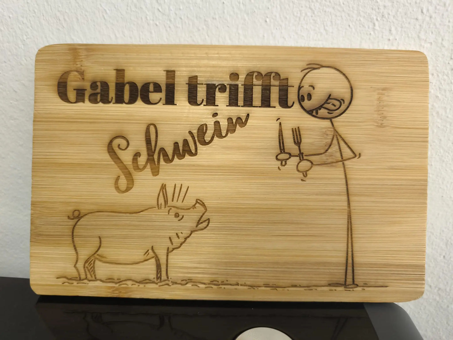 Graviertes Schneidebrett Schwein
