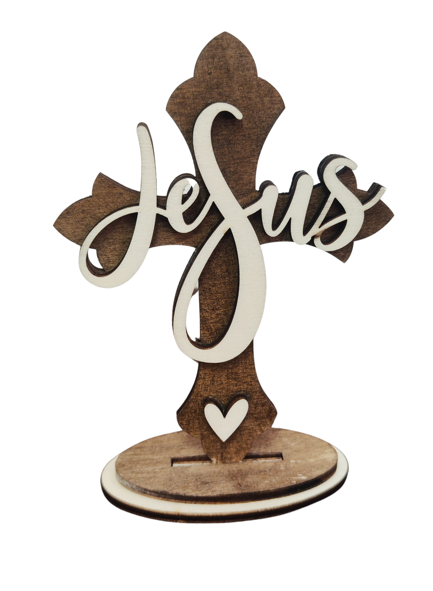 Dekokreuz aus Holz – christliche Kreuz-Deko zum Aufstellen in 9 Varianten