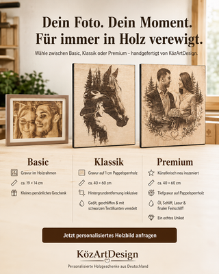 Basic Klassik Premium Varianten personalisiertes Holzbild