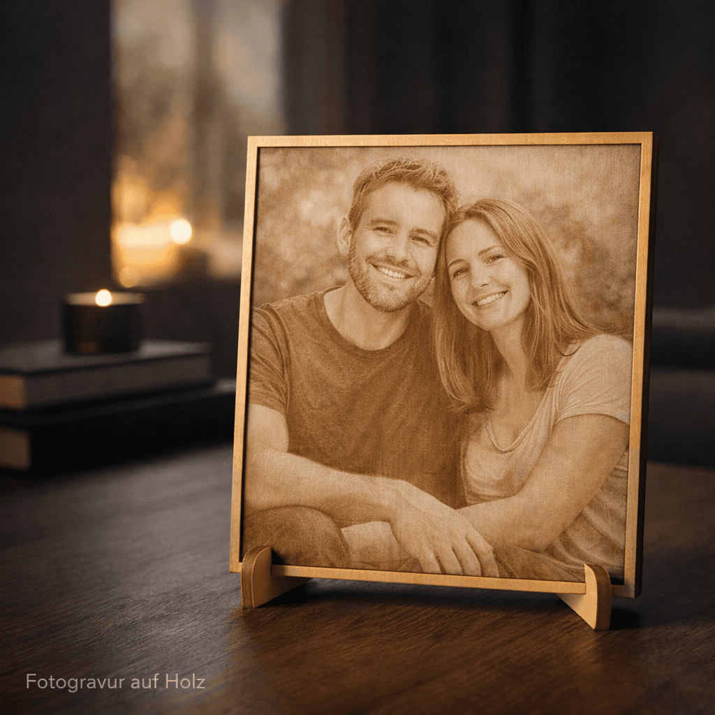 Fotogravur auf Holz – ein persönliches Geschenk, das für immer bleibt