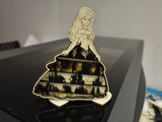 3D Holzdeko Prinzessin