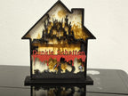 3D Holzdeko Dunkle Schatten – Mystisches Gruselhaus