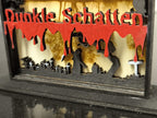 3D Holzdeko Dunkle Schatten – Mystisches Gruselhaus