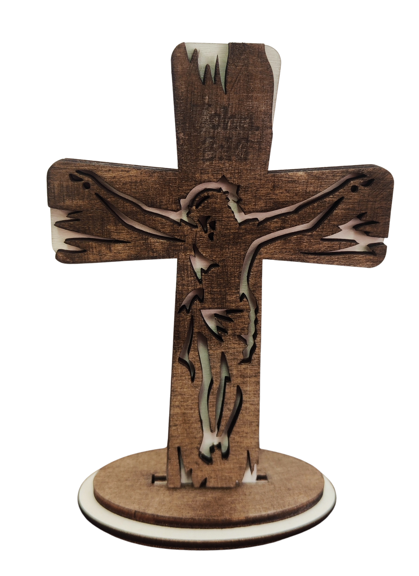 Dekokreuz aus Holz – christliche Kreuz-Deko zum Aufstellen in 9 Varianten