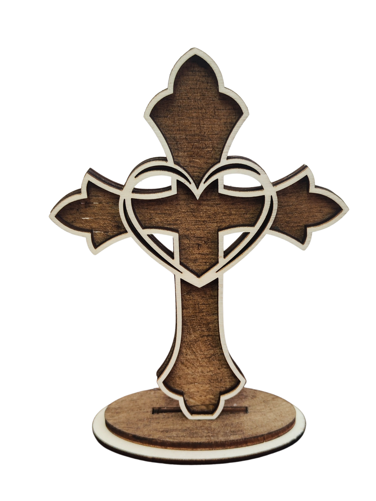 Dekokreuz aus Holz – christliche Kreuz-Deko zum Aufstellen in 9 Varianten