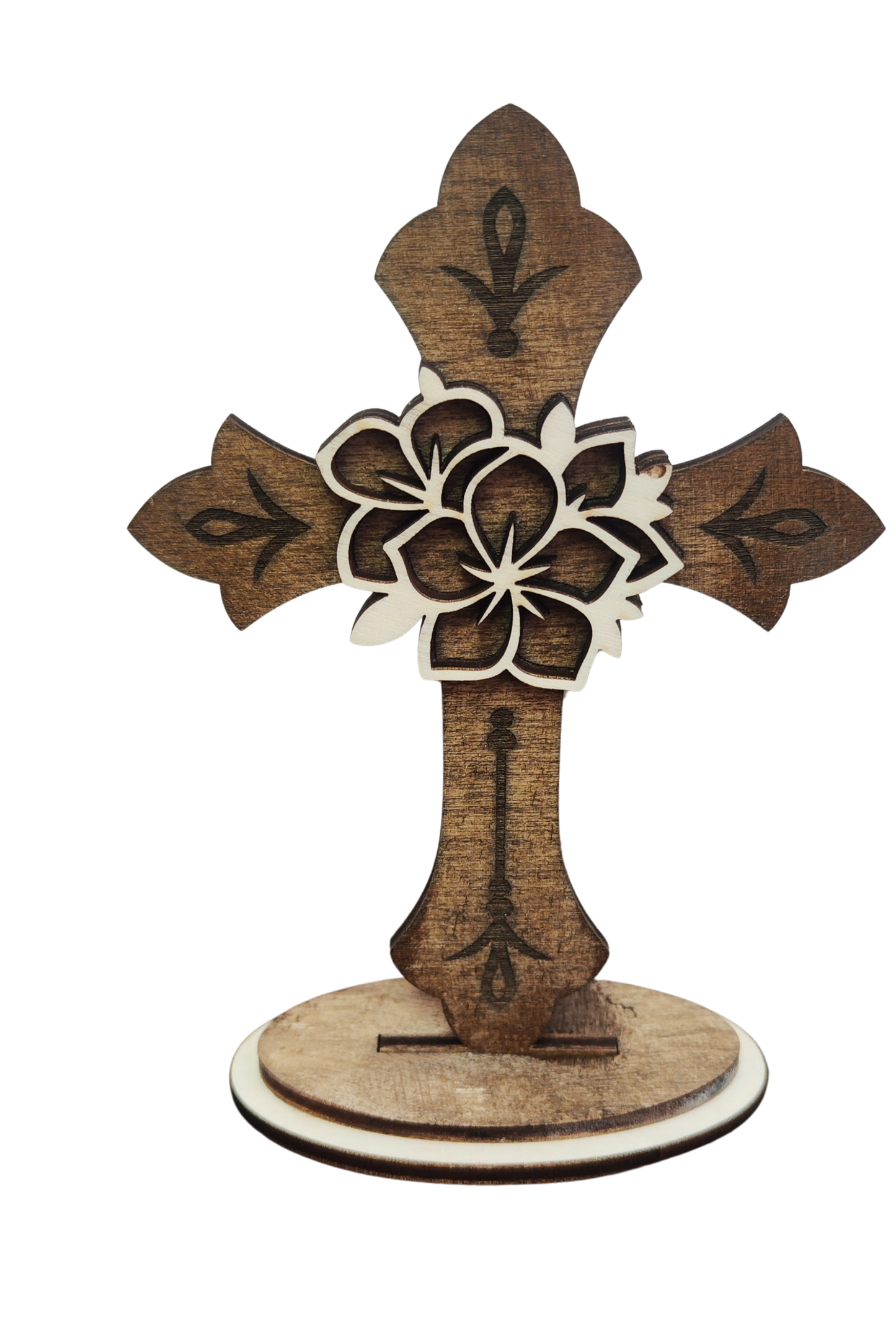 Dekokreuz aus Holz – christliche Kreuz-Deko zum Aufstellen in 9 Varianten