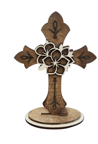 Dekokreuz aus Holz – christliche Kreuz-Deko zum Aufstellen in 9 Varianten
