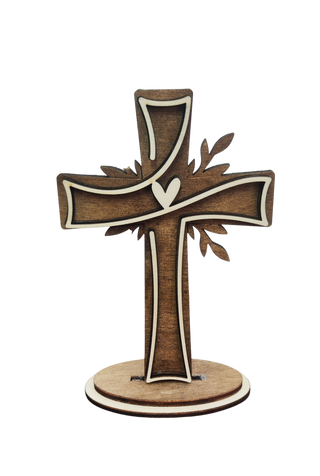 Dekokreuz aus Holz – christliche Kreuz-Deko zum Aufstellen in 9 Varianten