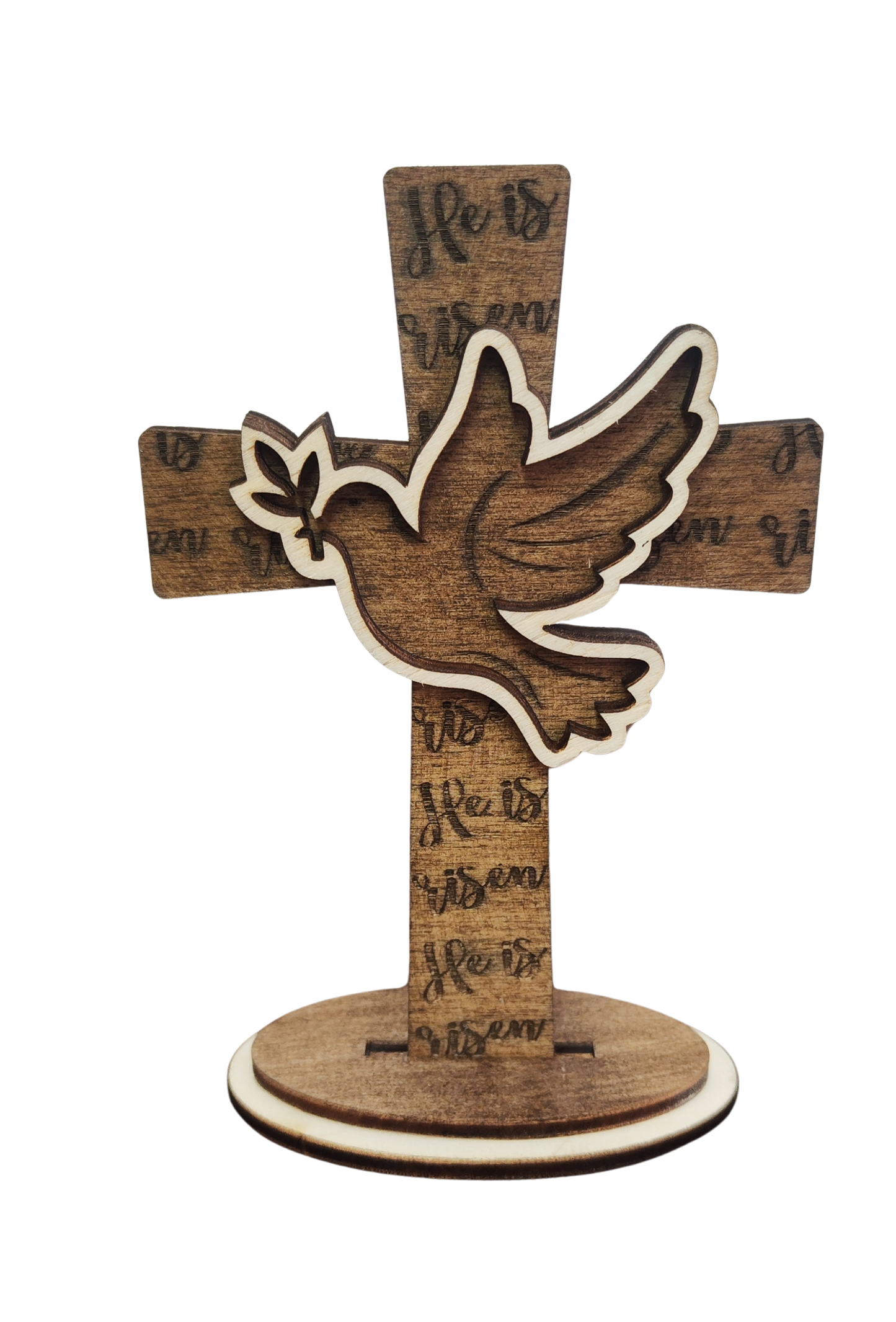 Dekokreuz aus Holz – christliche Kreuz-Deko zum Aufstellen in 9 Varianten