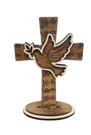 Dekokreuz aus Holz – christliche Kreuz-Deko zum Aufstellen in 9 Varianten