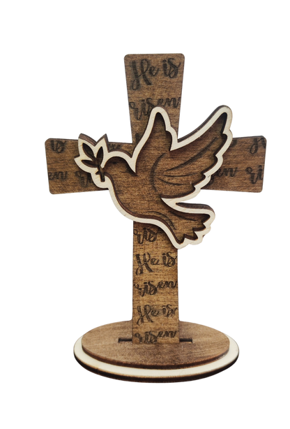 Dekokreuz aus Holz – christliche Kreuz-Deko zum Aufstellen in 9 Varianten