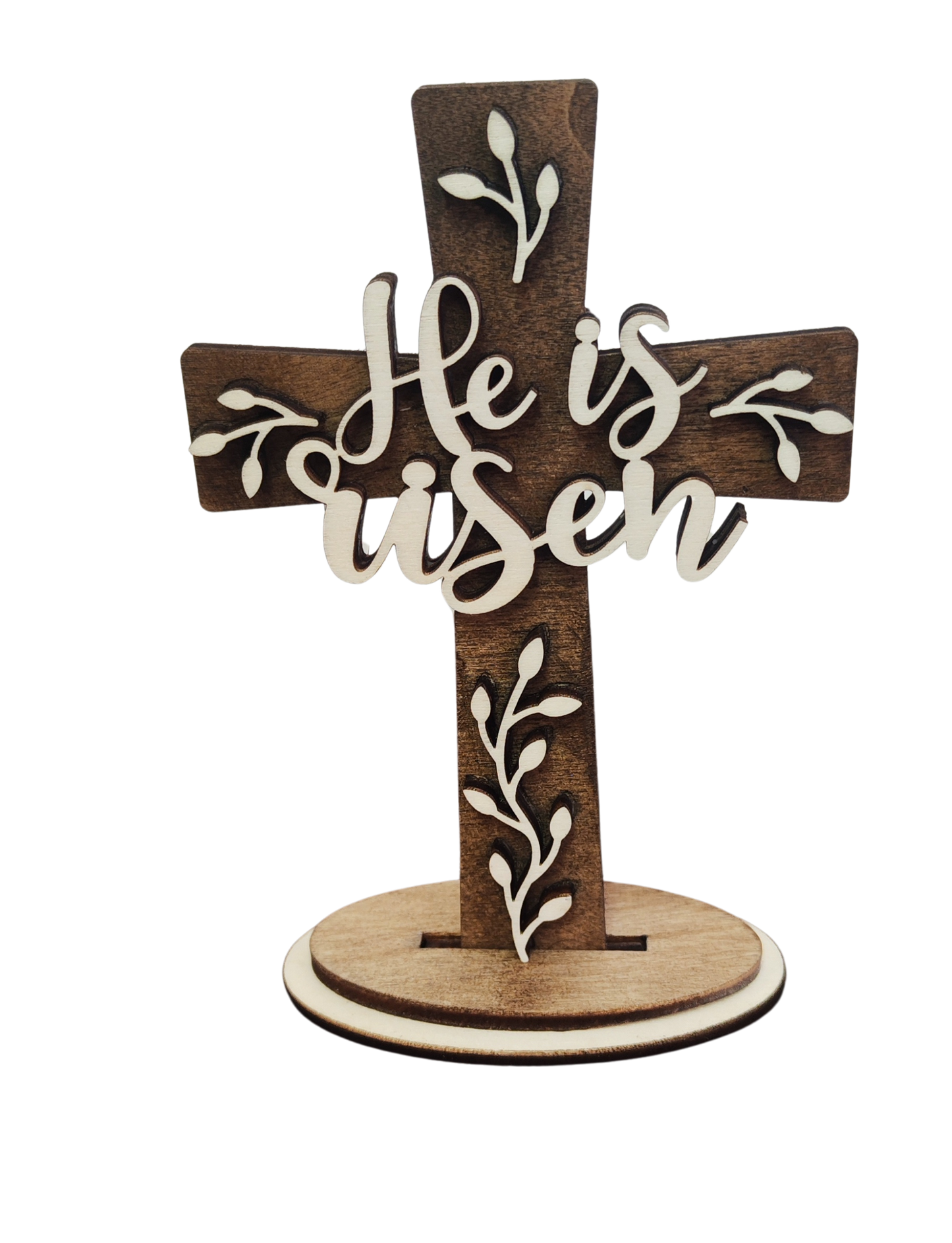 Dekokreuz aus Holz – christliche Kreuz-Deko zum Aufstellen in 9 Varianten