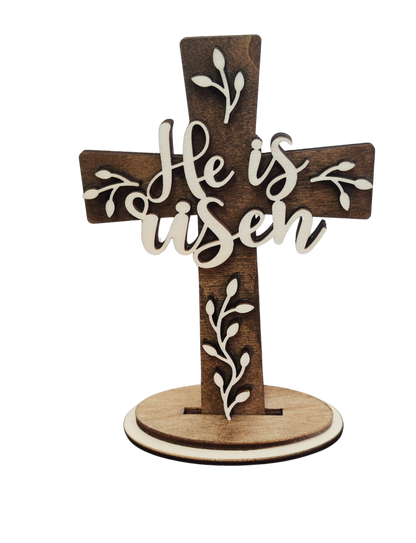 Dekokreuz aus Holz – christliche Kreuz-Deko zum Aufstellen in 9 Varianten