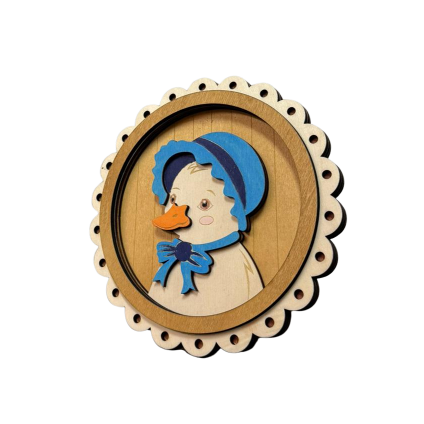 Tierische Osterbilder aus Holz – 3D Holzdeko mit Hase, Ente, Huhn & Schneemann in 7 Varianten