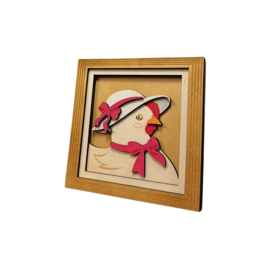 Tierische Osterbilder aus Holz – 3D Holzdeko mit Hase, Ente, Huhn & Schneemann in 7 Varianten