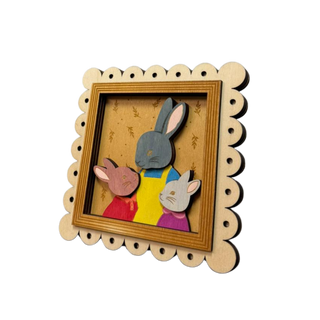 Tierische Osterbilder aus Holz – 3D Holzdeko mit Hase, Ente, Huhn & Schneemann in 7 Varianten