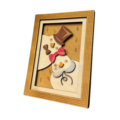 Tierische Osterbilder aus Holz – 3D Holzdeko mit Hase, Ente, Huhn & Schneemann in 7 Varianten